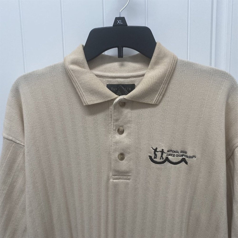 National Shag Dance Championship Polo Van Heusen Medium Beige - Picture 3 of 6
